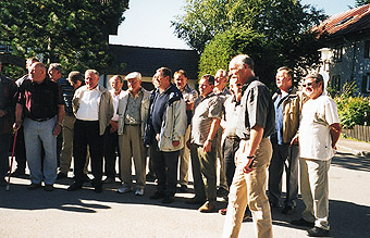 Sammeln zum Abschied von der Herberge